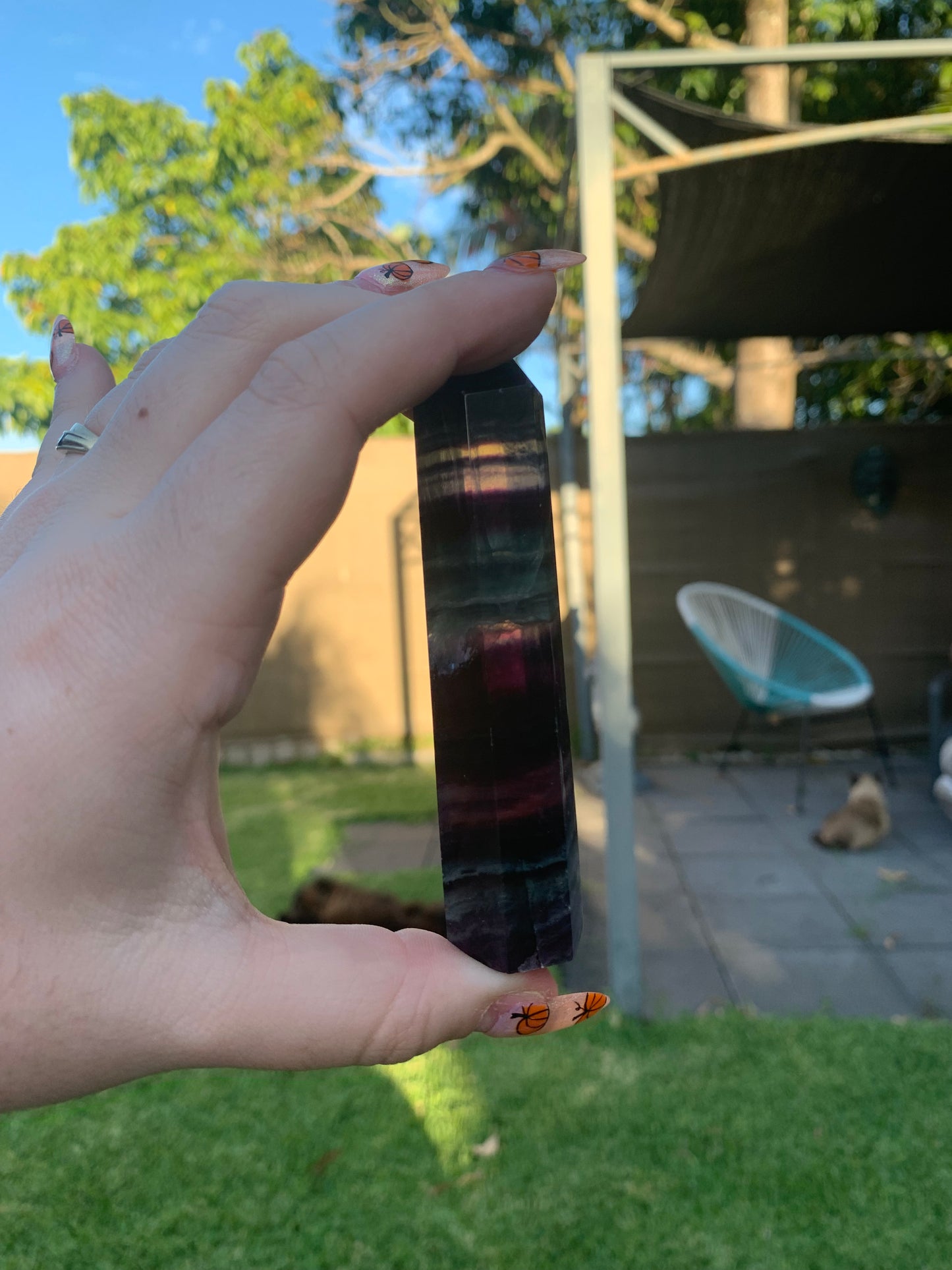 Rainbow Fluorite Point