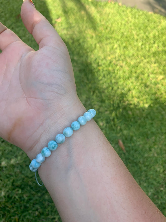 Larimar Bead Bracelet