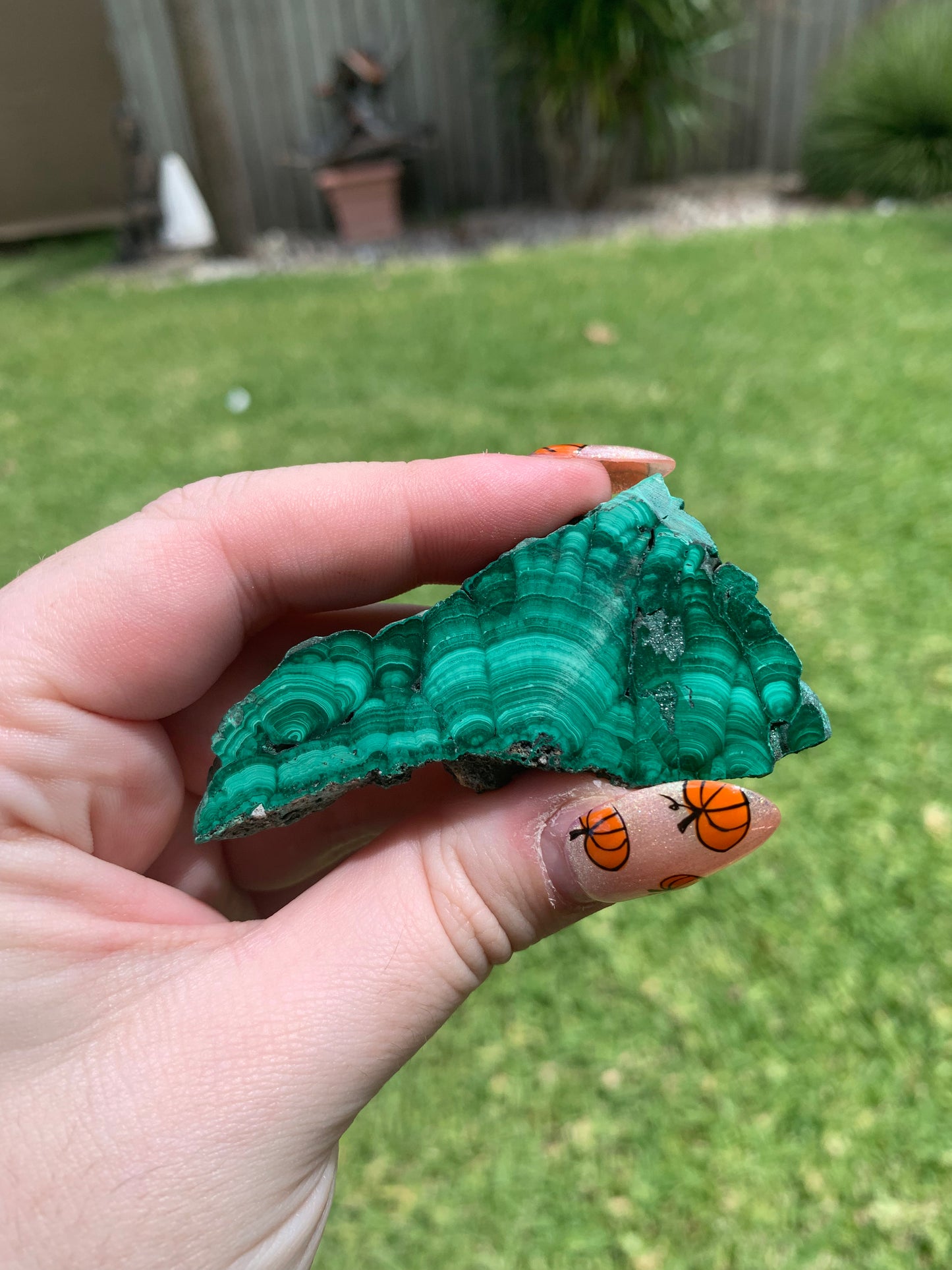 Malachite slab