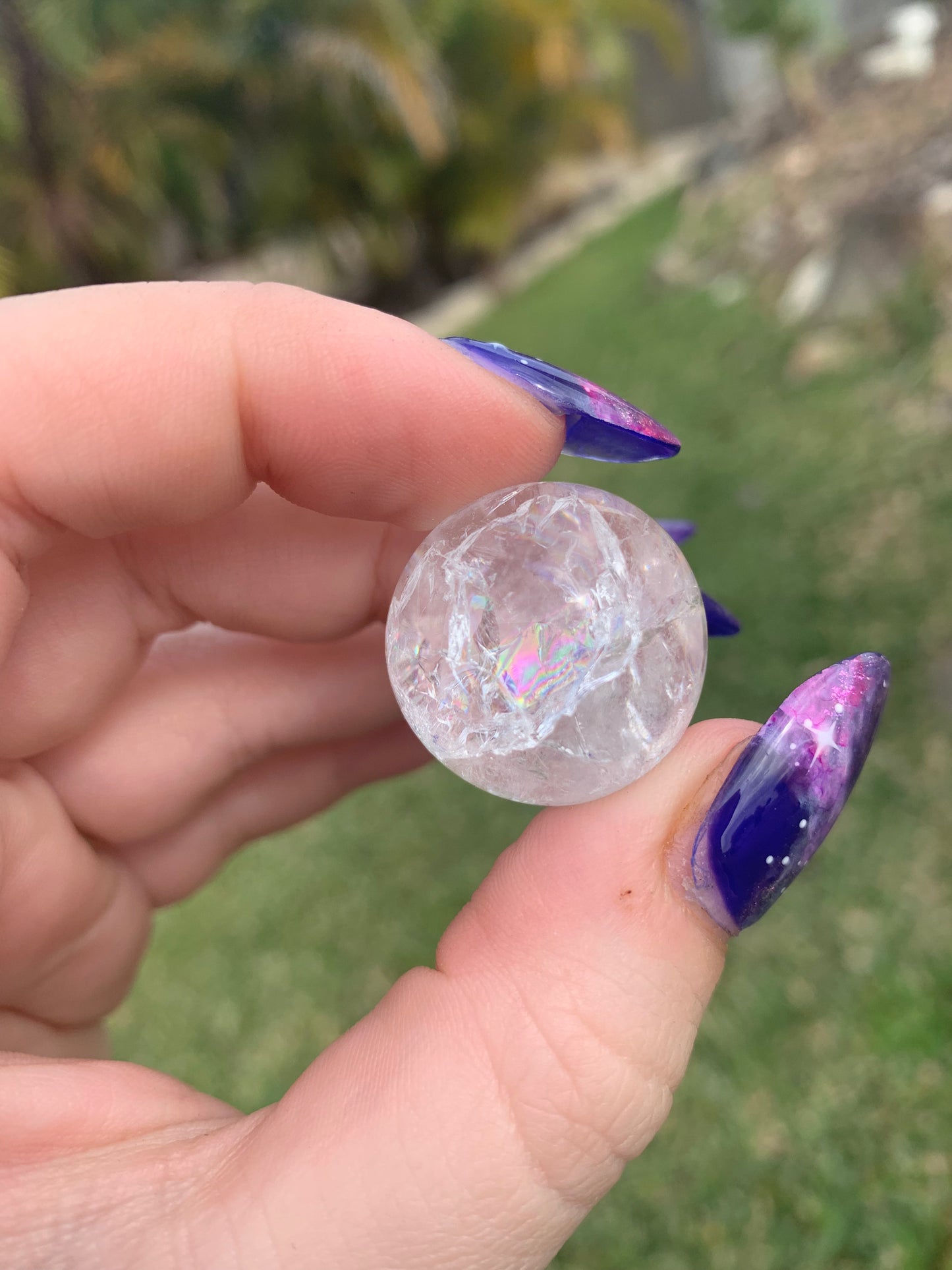 Crackle Quartz Sphere