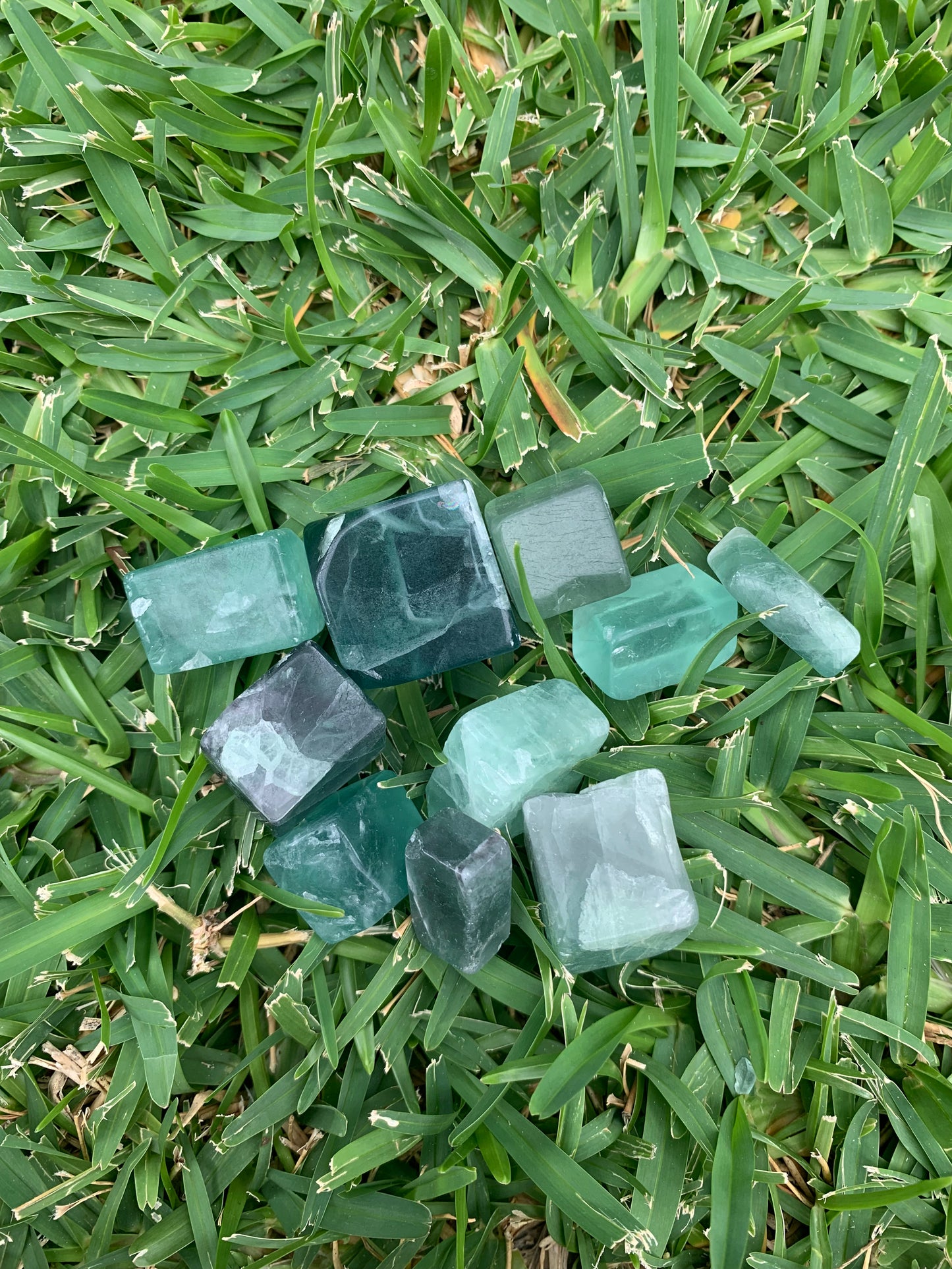 Green Fluorite "Not Quite" Cubes